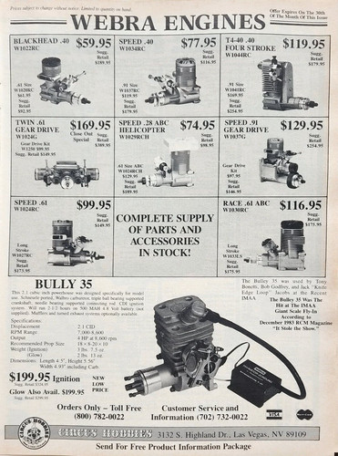 Webra bully engine - webra,